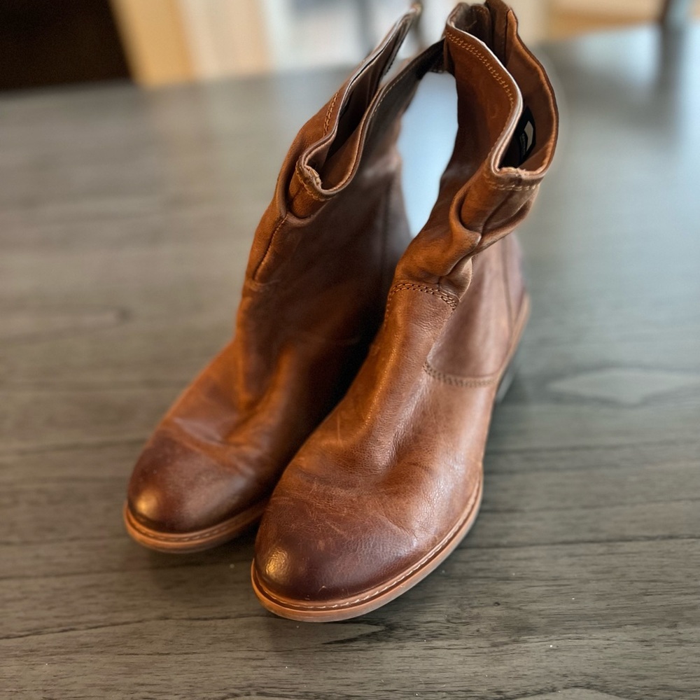 Timberland ankle booties.